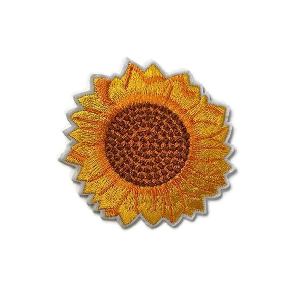 Sunflower Embroidered Patch - Picture 1 of 3